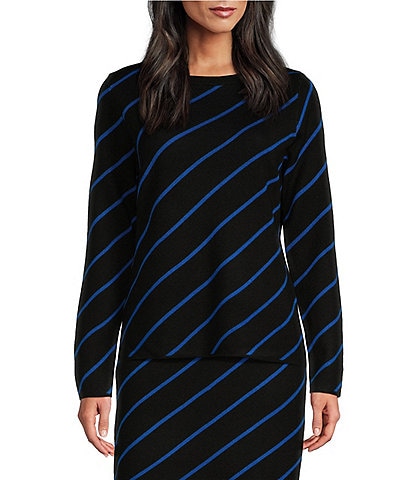 Investments Novelty Stripe Long Sleeve Sweater