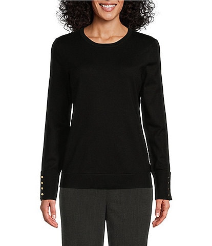 Petite crew neck outlet sweaters