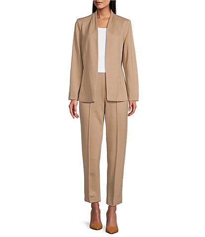 Investments Petite Size Signature Ponte Open-Front Jacket & Coordinating Knit Ankle Pull-On Pants