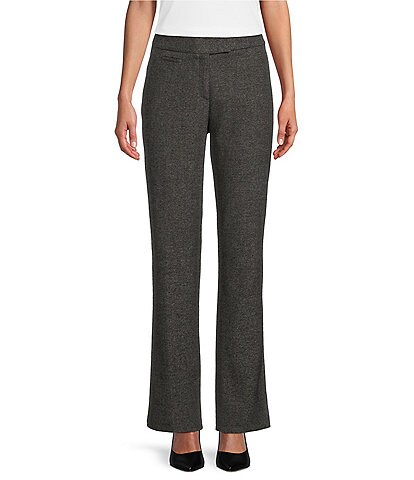 Investments Petite Size the 5TH AVE fit Black Tweed Straight Pants