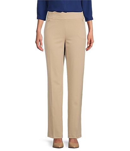 Investments Petite Size the PARK AVE fit Pull-On Straight Leg Pants