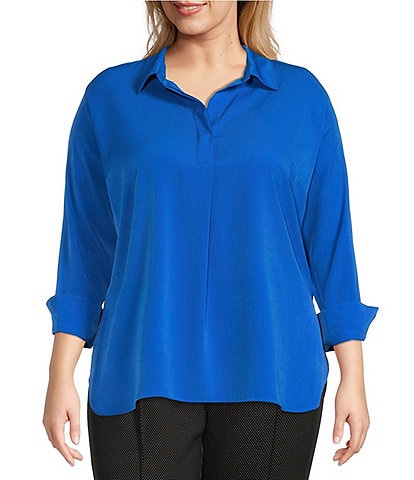 Blue Plus-Size Tops & Blouses | Dillard's