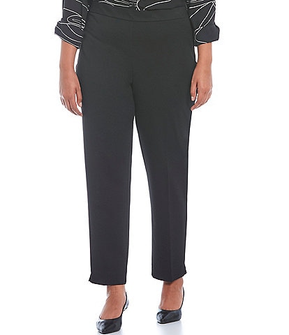 Investments Plus Size the 5th AVE fit Side Zip Stretch Tummy Control Slim Leg Pants
