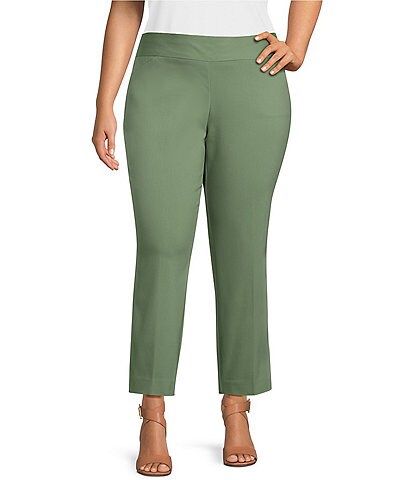 Investments Plus Size the PARK AVE fit Elite Stretch Ankle Straight Pants