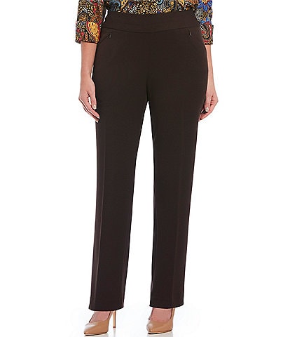 Investments Plus Size the PARK AVE fit Pull-On Straight Leg Pants