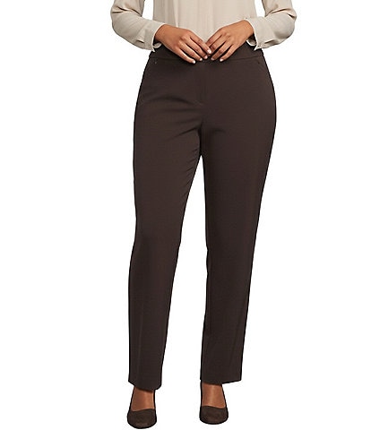 Investments Plus Size the PARK AVE fit Pull-On Straight Leg Pants