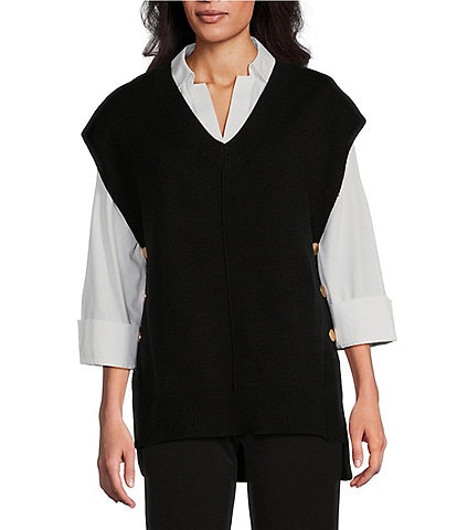 Investments Sleeveless V-Neck Sweater Vest