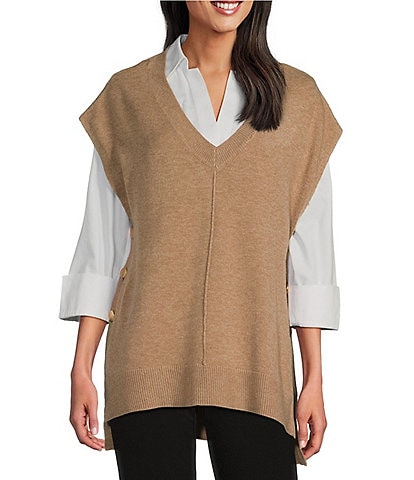 Investments Sleeveless V-Neck Sweater Vest