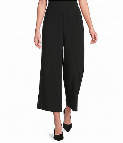 Investments Soft Separates Elastic Waist Wide Leg Pull-On Crop Pants