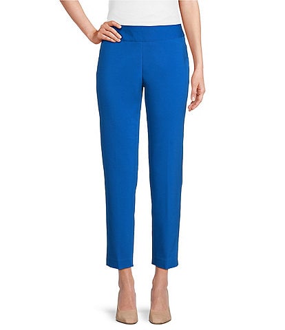 Slim Factor by Investments Ponte Knit Ankle Skinny Pants | Dillard's