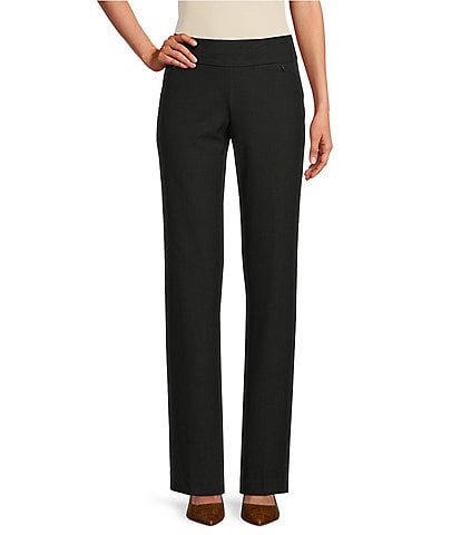 Investments the PARK AVE Fit Stretch Front Pocketed Tummy Control Straight Leg Pants