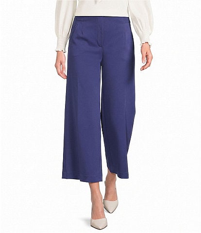 Investments Wide Leg Pull-On Twill Crop Pants