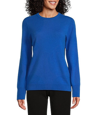 Investments Wool Cashmere Blend Classic Crew Neck Sweater