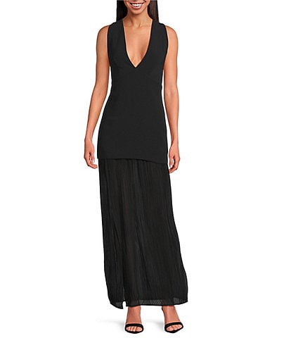 IRO Chloe Woven V-Neck Sleeveless Maxi Dress