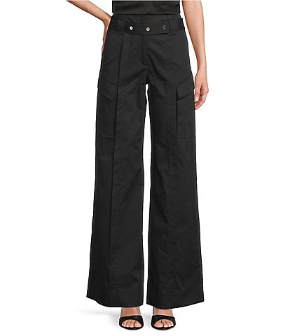 IRO Melania Twill Mid Rise Straight Leg Belted Pants