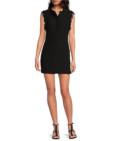 IRO Solai Tweed Knit Crew Neck Sleeveless Dress