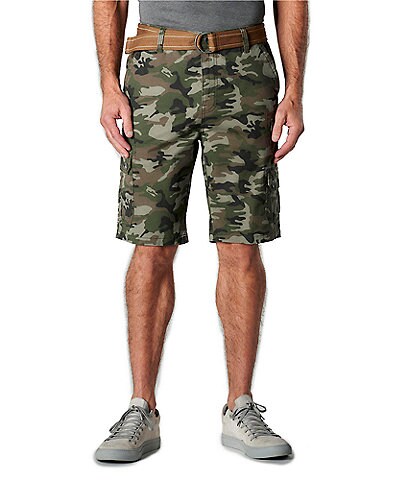 Iron Lee Micro Stretch Belted Twill 11#double; Inseam Cargo Shorts