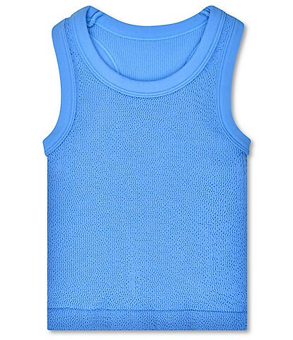Iscream Bright Blue Smocked Racerback Tank Top
