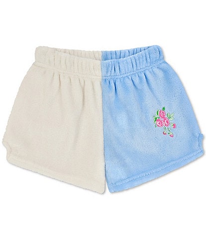 Iscream Little/Big Girls Ditsy Color Block Plush Shorts