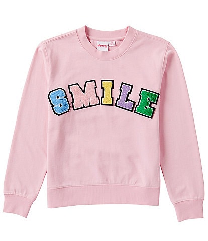 Iscream Little/Big Girls 6-14 Long Sleeve Smile Squad Graphic Sweatshirt