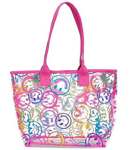 Iscream Smiley Face Clear Tote Bag