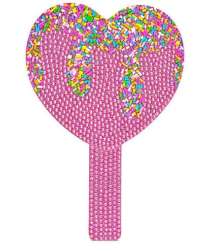 Iscream Sprinkle Sparkle Rhinestone Heart Hand Held Mirror