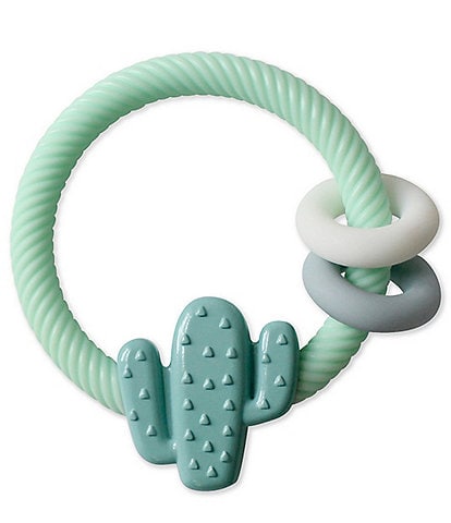 Itzy Ritzy Rattle & Teether Rings - Cactus