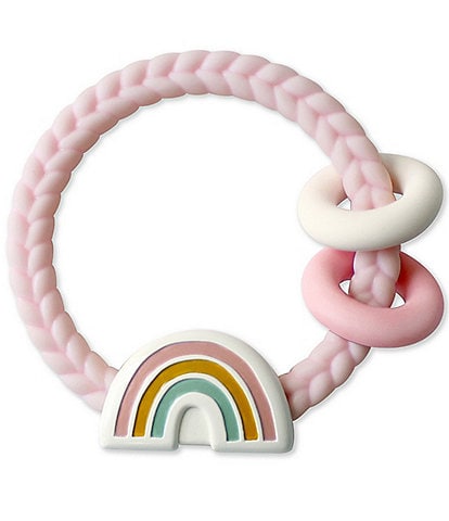 Itzy Ritzy Rattle & Teether Rings - Rainbow