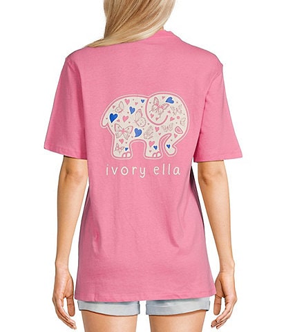 Ivory Ella Butterfly Hearts Graphic T-Shirt
