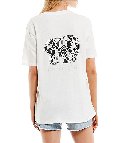 Ivory Ella Cow Print Ella Graphic T-Shirt