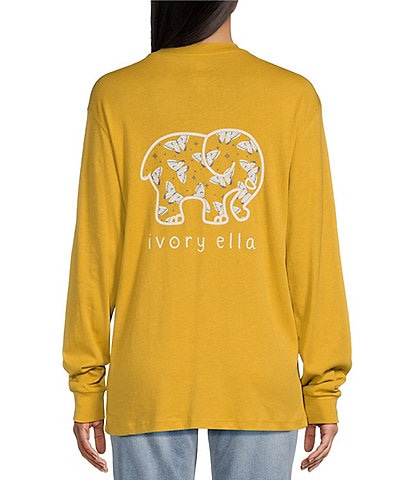 Ivory Ella Lunar Moth Long Sleeve Graphic T-Shirt