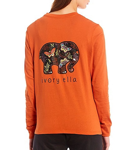 Ivory Ella Magical Moths Long Sleeve Graphic T-Shirt