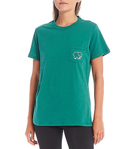 Ivory Ella Woodland Tie Dye Logo Pocket Heritage Graphic T-Shirt