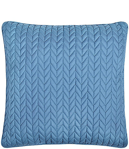 J by J. Queen New York Cayman Herringbone Quilted Pattern 20" Square Decorative Throw Pillow