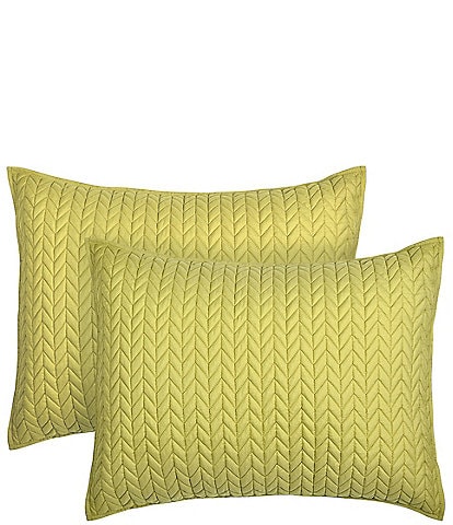 J by J. Queen New York Cayman Herringbone Quilted Pattern Pillow Sham