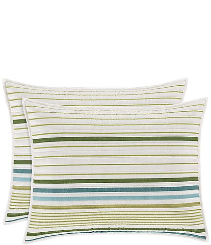 J. by J. Queen New York Bright Striped Roxane Quilted Pillow Sham