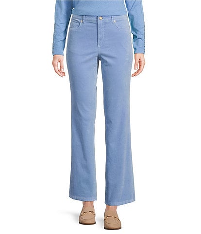 J.McLaughlin Lenni Stretch Velvet Kick Flare Pull-On Pants