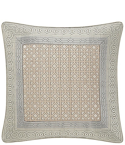 J. Queen New York Alaro Border Framed Geometric Euro Sham