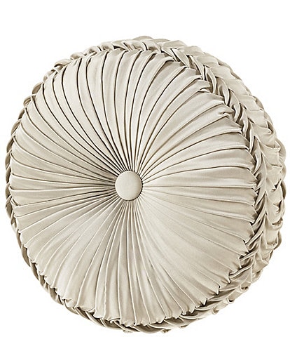 J. Queen New York Alaro Button-Tufted Round Pillow