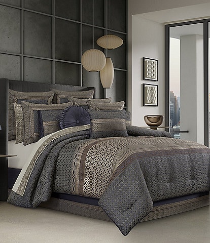 J. Queen New York Alaro Geometric Engineering Comforter Set