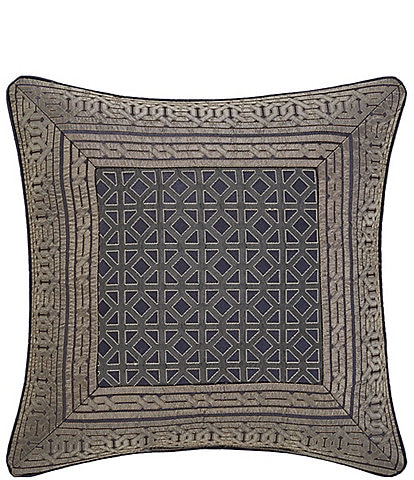 J. Queen New York Alaro Woven Geometric Decorative Reversible Square Pillow