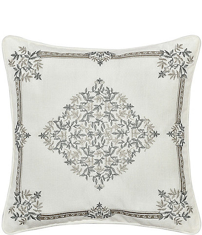 J. Queen New York Arbour Grove Embroidered Medallion Silhouette Square Pillow
