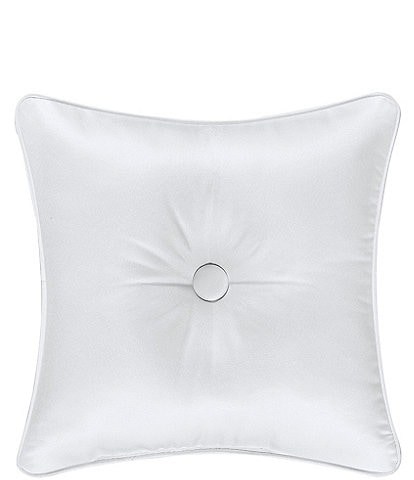 J. Queen New York Astoria Button-Tufted Satin Square Pillow