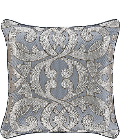 J. Queen New York Barocco 20 inch Reversible Square Throw Decorative Pillow