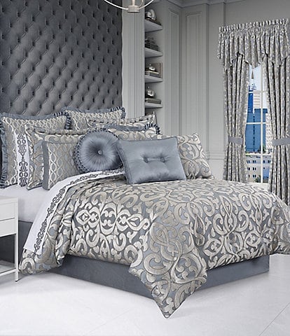J. Queen New York Barocco Interlocking Damask Comforter Set Bedding Collection