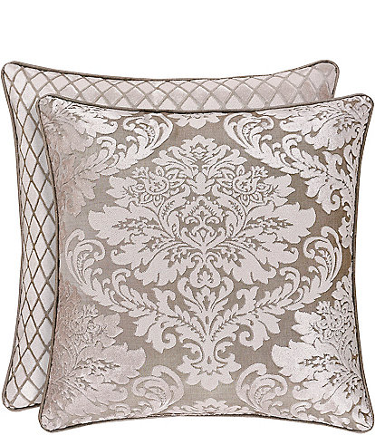 J. Queen New York Bel Air Sand Damask Square Pillow