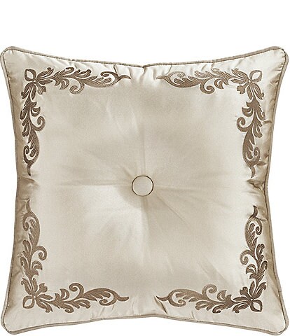 J. Queen New York Belgium Embroidered & Tufted Square Pillow