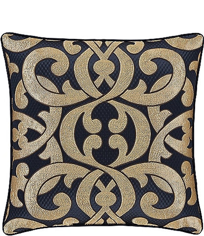 J. Queen New York Biagio Bold Interlocking Woven Damask Square Pillow