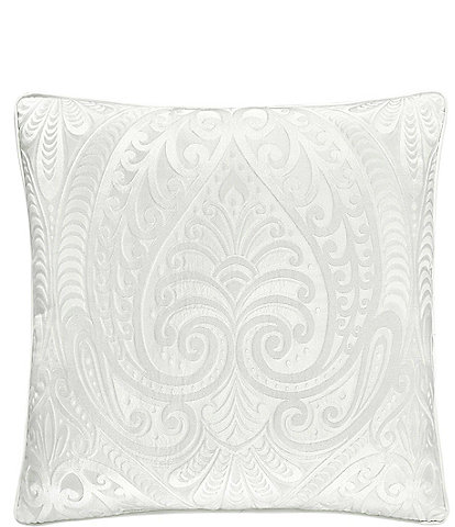 J. Queen New York Bianco Damask Square Pillow