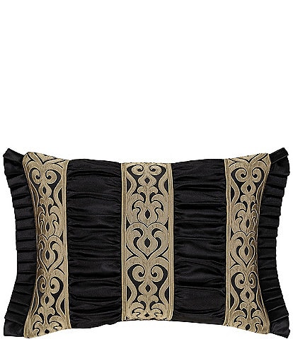 J. Queen New York Bolero Ornate Border Design Boudoir Reversible Decorative Throw Pillow